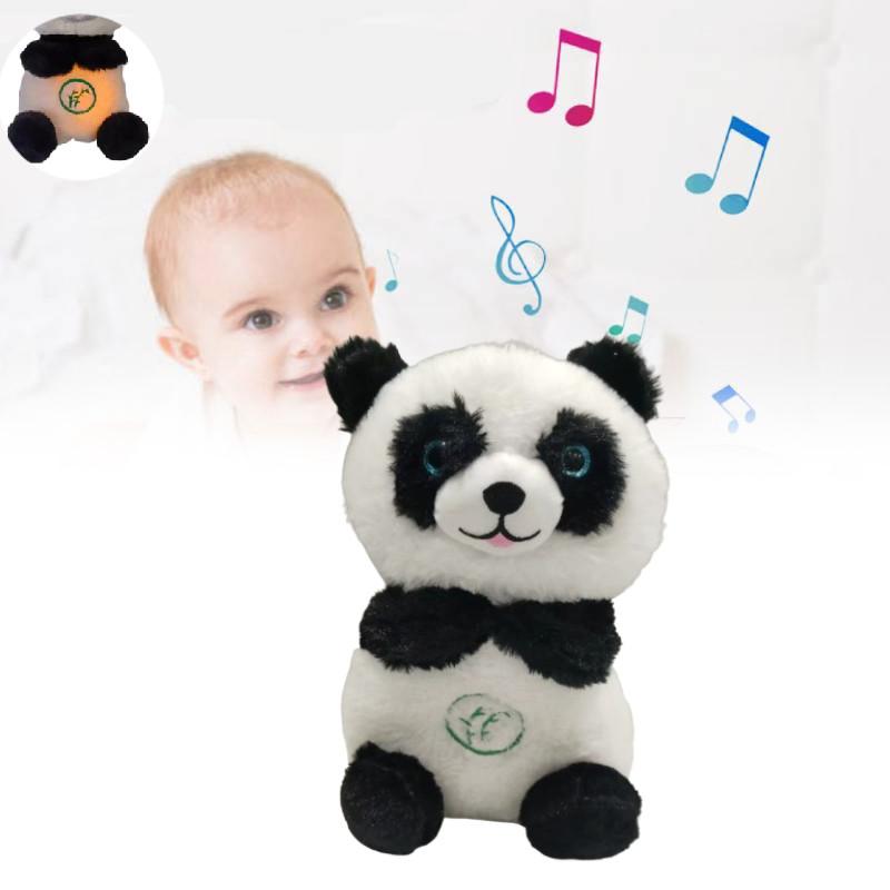 Doll Panda Breathing Luminous Plush Toy Rhythmic Lullaby Music Relief Anxiety