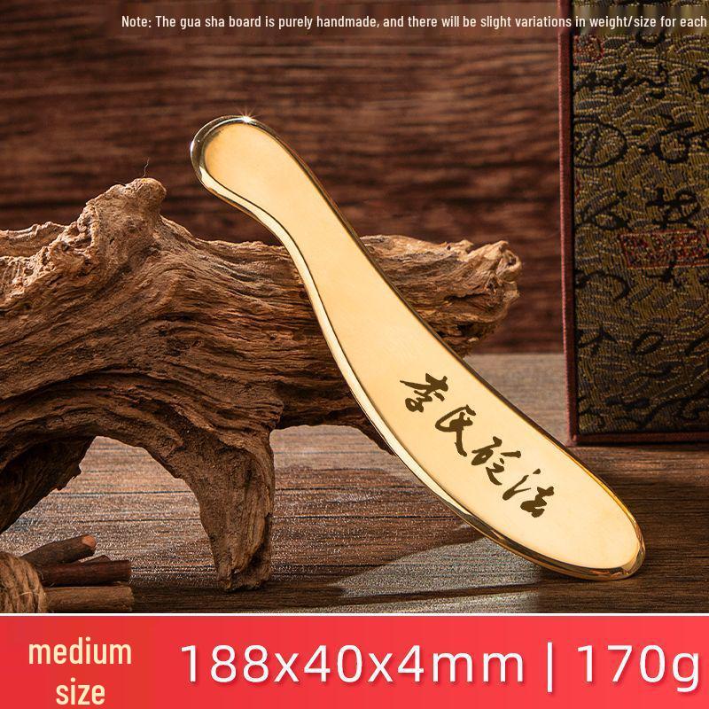 Гладкая латунь и красная медь Тигровый Gua Sha Board для массажной терапии всего тела