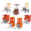 Creative Medieval Lotr Castle Knight Rome Spartacus Orc Elephant Chariot Siege Engine Model Building Blocks Bricks Toys Gift