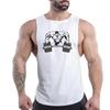Y2k New Comfortable Breathable Vest Summer Fashion Sports Style Fitness Men Indoor Casual Vest 2D Mech Barbell Print Gym Tops