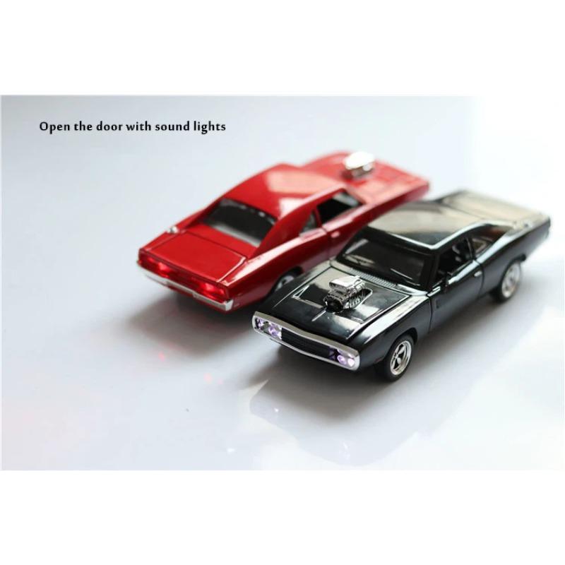 1/32 Dodge Charger The Fast and The Furious Модели легкосплавных автомобилей Детские игрушки для детей Классические металлические автомобили