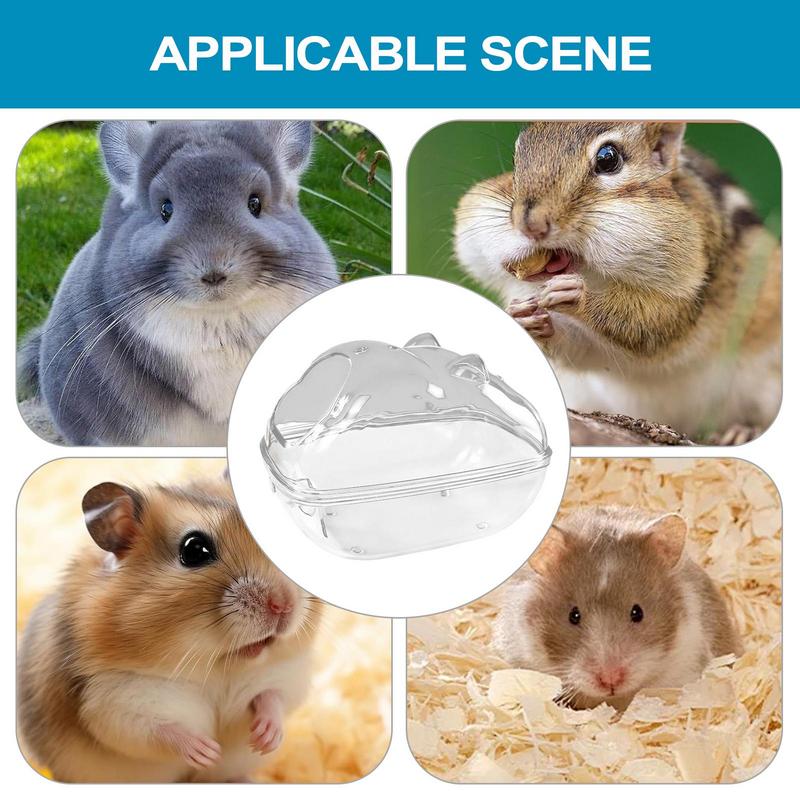 Hamster Sand Bath Box Hamster Bathroom Box Small Animal Body Cleaning Habitat For Gerbils Chinchilla Bathing Container