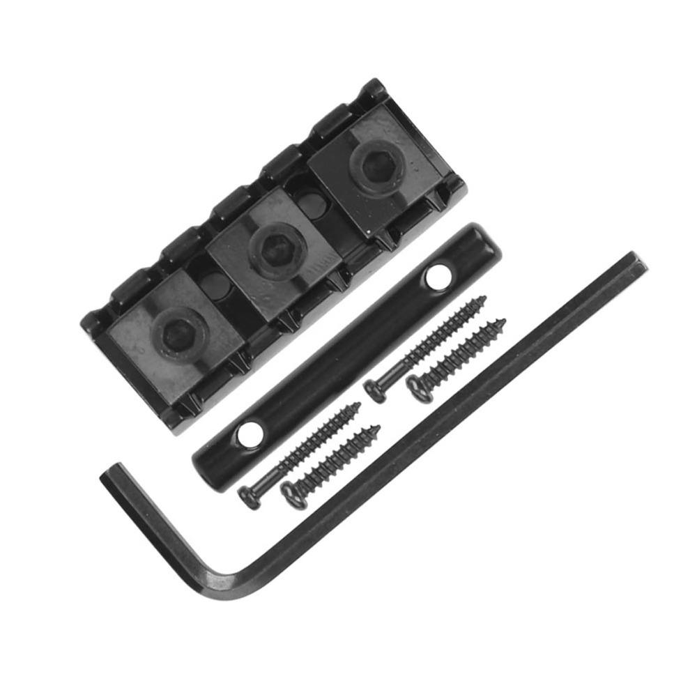 42mm Guitar String Locking Nut Black Headstock String Retainer Bar Electric Guitar