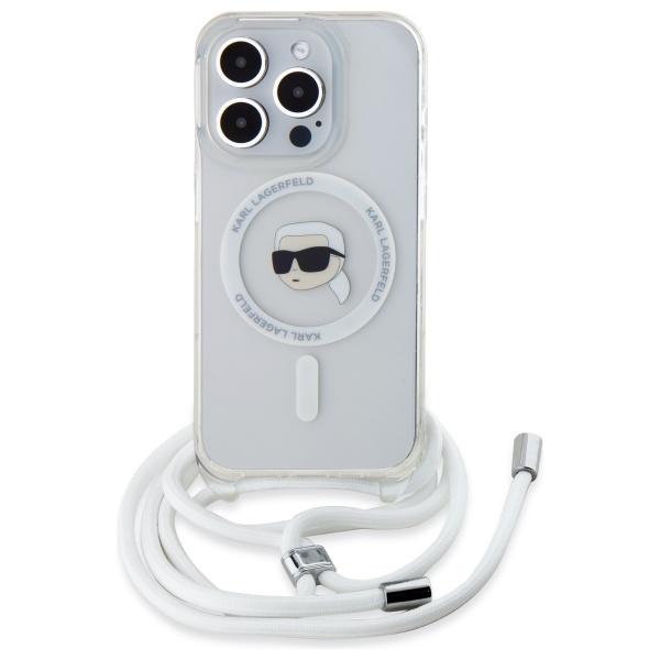Karl Lagerfeld Klhmp16Lhckhnt Iphone 16  Pro 6.3 Hardcase Transparent Crossbody Iml Karl Head Magsafe