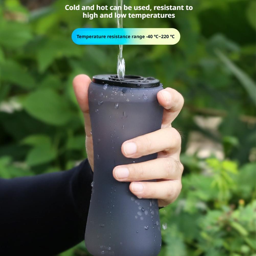 Складная наручная бутылка для воды 12 унций/350 мл, Hands-Free, силиконовая спортивная бутылка, без BPA, герметичная, для бега/велоспорта/скалолазания, гидратация