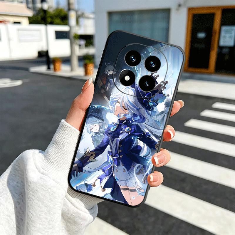 Мягкий чехол для телефона Genshin Impact Furina для Xiaomi Redmi Note 12 13 14 15 Pro Plus 11 12S 11S 11T 10 4G Черная задняя крышка