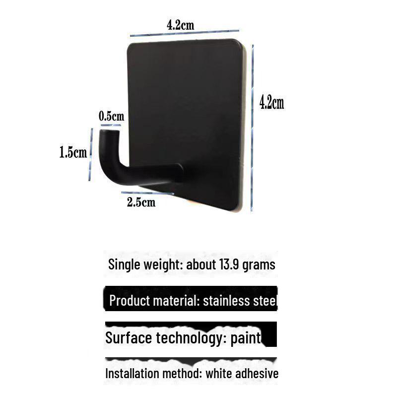 Настенные крючки для одежды для пары из нержавеющей стали, без сверления