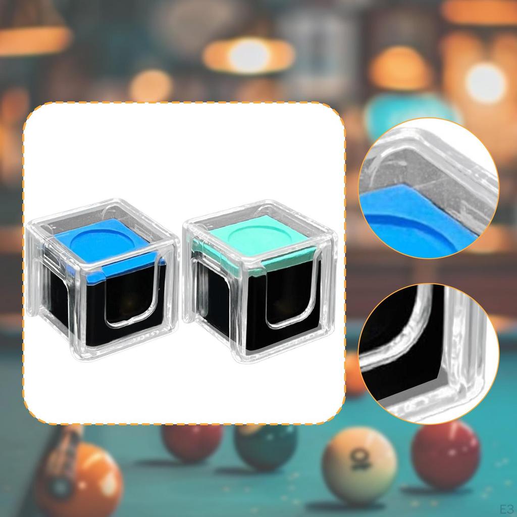 Аксессуары для мела для кия, Портативные, Увеличивают трение, Мел для бильярдных киев, Высокий