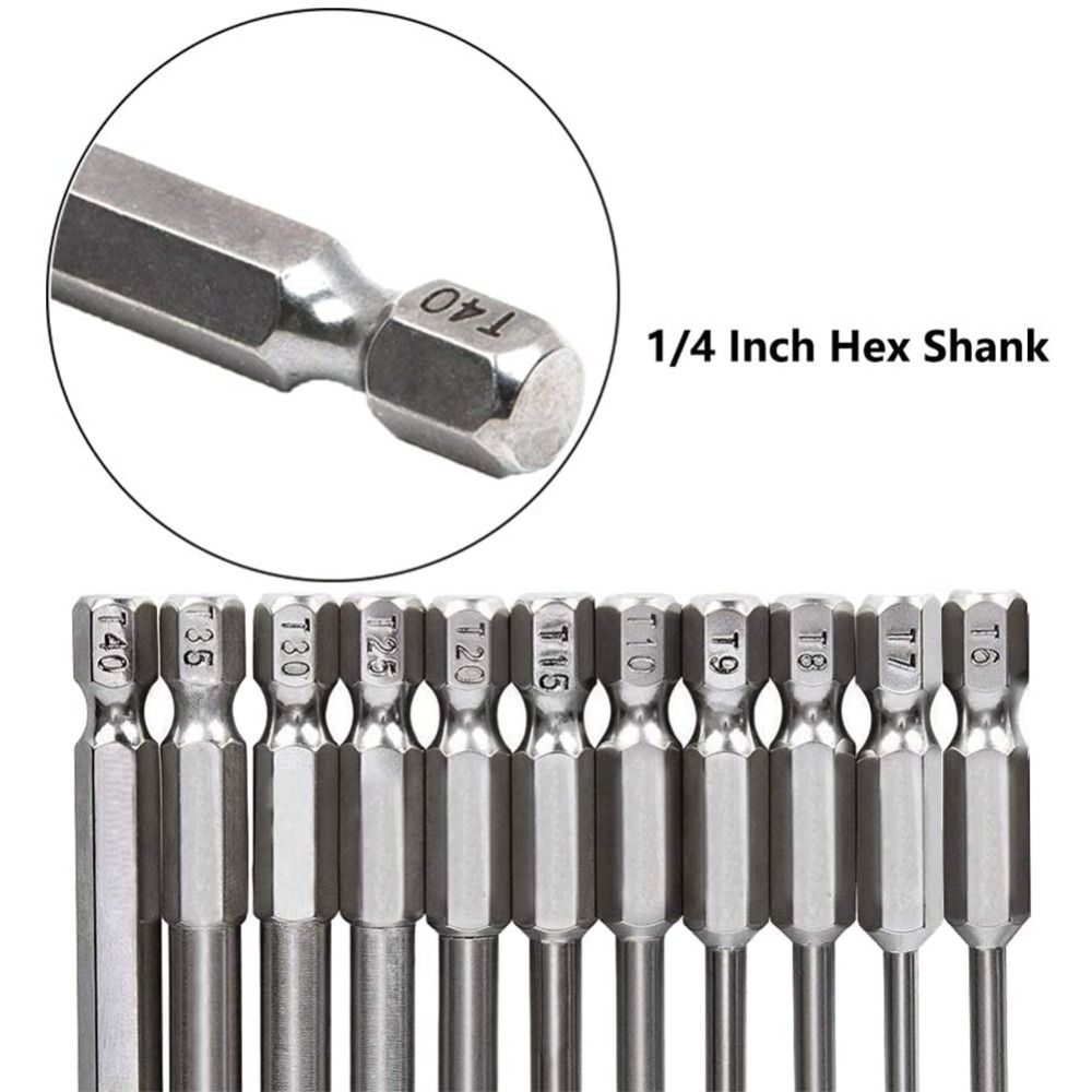 11 шт. отвертка Torx с плоской головкой, шестигранные биты с цветком сливы, прочная отвертка, инструмент для тампера
