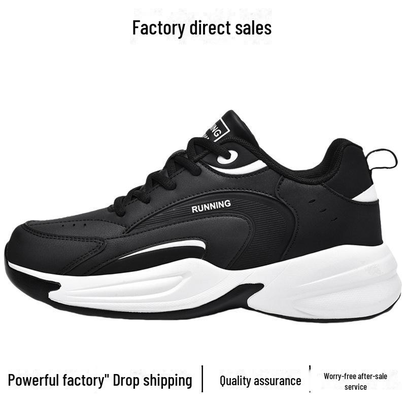 Мужские модные туфли Dad Shoes из кожи и бархата на толстой подошве – повседневные кроссовки большого размера для осени/зимы
