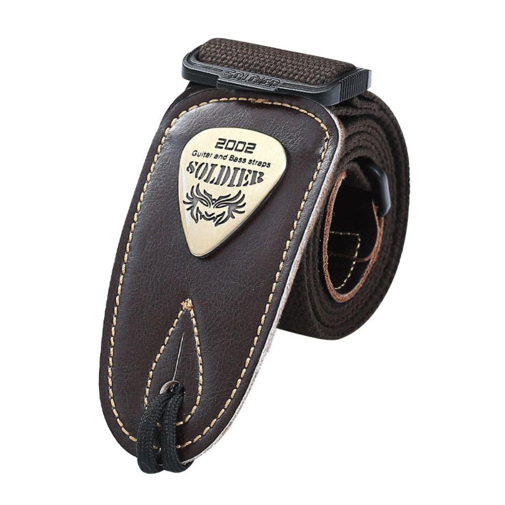 Adjustable Acoustic Guitar Belt Leather Ends Electric Bass Belt Guitar Strap Guitar Accessories