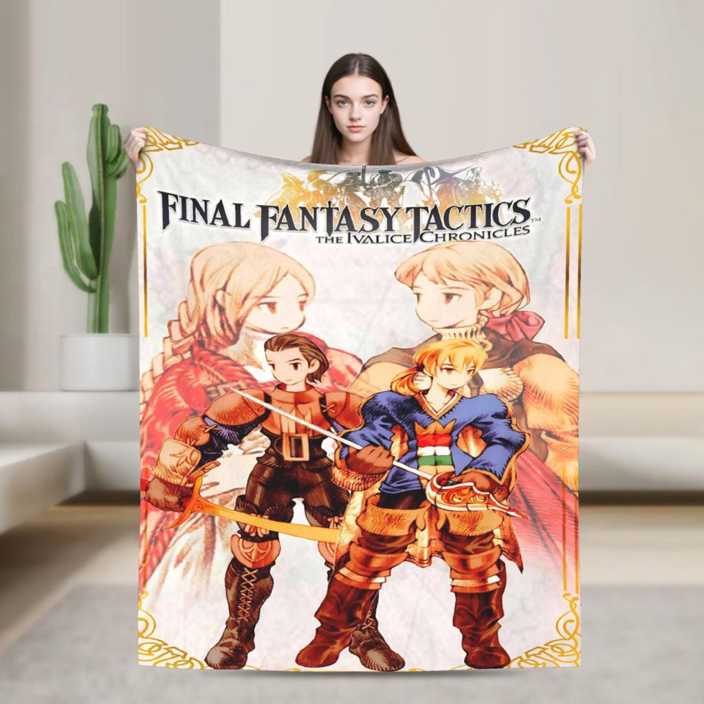 Фланелевое одеяло Final Fantasy Tactics Мягкие пледы для кровати для спальни Путешествий Графическое покрывало Чехол для дивана-кровати