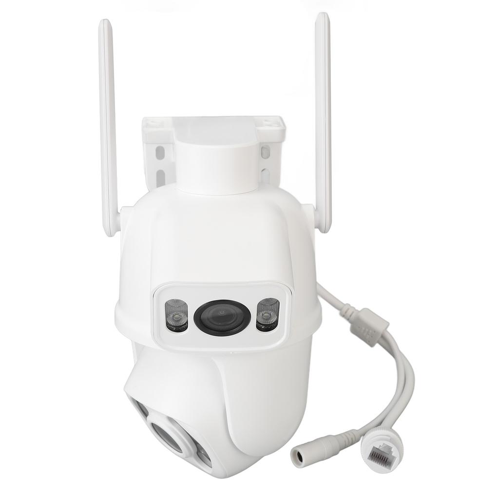 Камера видеонаблюдения WiFi с двумя объективами 6 МП с функцией ночного видения HD 110?240 В Обнаружение движения для дома и улицы США