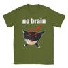 No Brain Cat Cringey T Shirts Unisexs  100 Cotton Unique TShirt O Neck  Tee Shirt Short Sleeve Tops Gift Idea