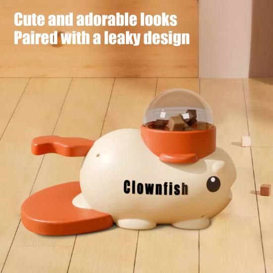Dog Interactive Treat Dispenser Toy 2-in-1 Food Puzzle Slow Feeder Whale/Clownfish Shape Pet Enrichment Toy for Small Medium Dogs Cats IQ Training