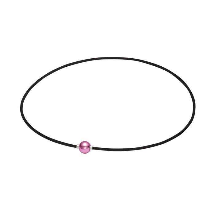 [Hayata Hina Athlete-Used Item] [Phiten] RAKUWA Necklace EXTREME Mirror Ball (Light) Pink/Silver 45cm.