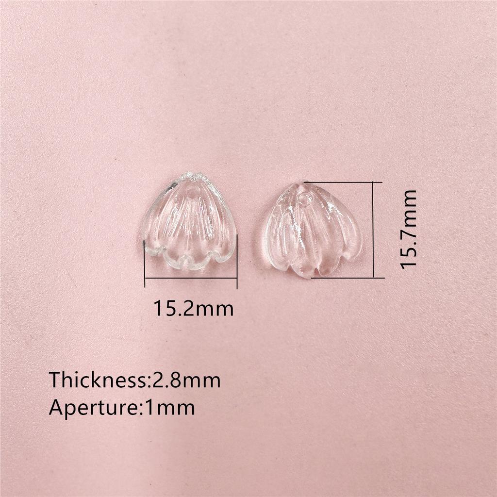 Home Party Supplies Acrylic 50pcs/set Loose Beads DIY Hair Jewelry Accessories Transparent Petal Beads for Earrings Necklace DIY Handmade Materials