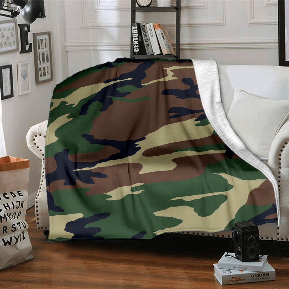 Camouflage Blanket Soft Throw Blanket For Home Bedroom Bed Sofa Travel Office Solid Christmas Blanket