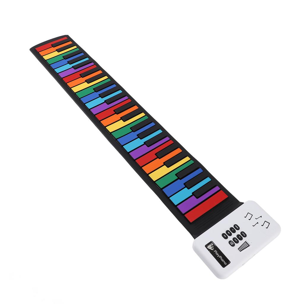 Сворачивающаяся пианино-клавиатура для детей, начинающих, 49 клавиш, электронная, гибкая, портативная, складная, USB