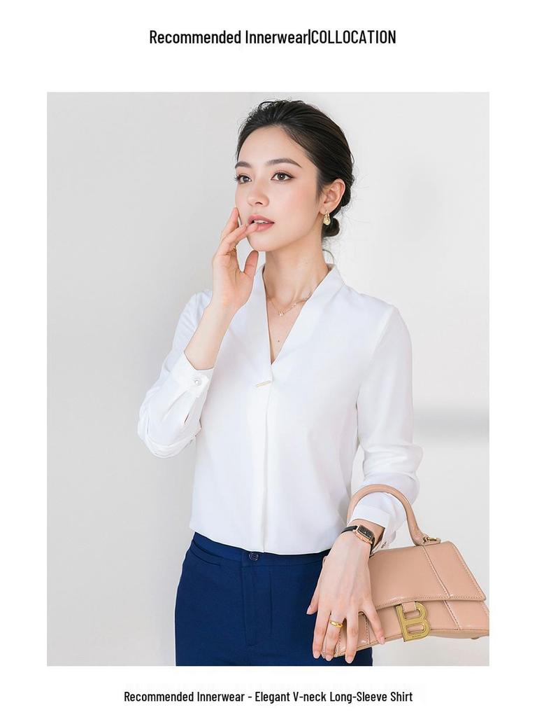 Осенний женский профессиональный костюм в корейском стиле для офисных работников и администраторов ювелирных магазинов