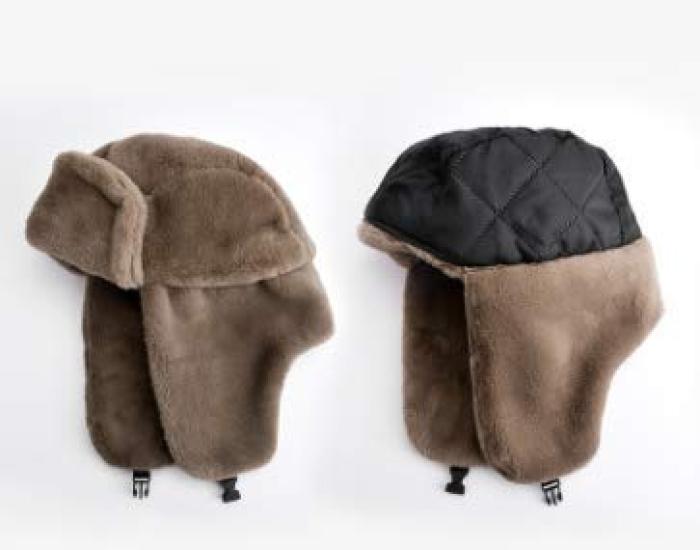 JIAHG Russian Pilot Warm Russian Pilot Cap for Men and Perfect for and Outdoor 3 with Ear Perfect for Fall and Slimming Brown Cap, Women, Unisex,