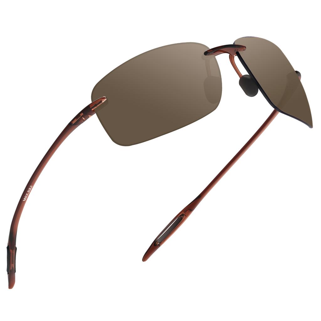 MAXJULI модные спортивные солнцезащитные очки для мужчин и женщин Tr90 без оправы для бега, рыбалки, гольфа, вождения, солнцезащитные очки UV400 MJ8009