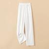 Women Casual Pants Wide Wide-legged Trousers Female High-waisted Draped Spring and Summer White Trousers Loose Straight Dragging Casual
