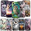 Чехол для телефона Cover для iPhone 17 Pro Max 16 15 14 13 12 11 Pro Max Plus 17AIR Ударопрочный Мягкий ТПУ Корпус Мультяшный Милый Сова Funda Сумка
