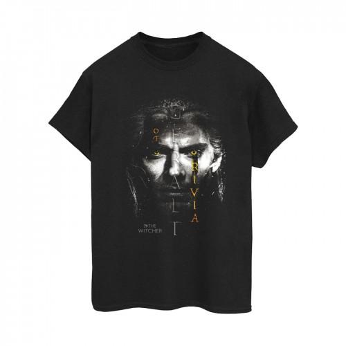 Netflix Womens/Ladies The Witcher Geralt Glowing Eyes Cotton Boyfriend T-Shirt