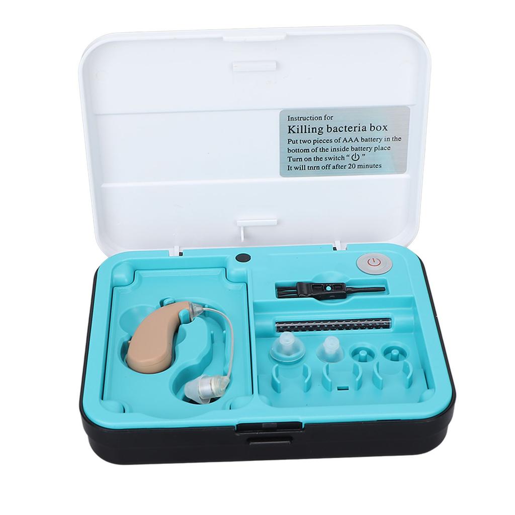 Слуховой аппарат Профессиональный усилитель слуха с регулируемой громкостью и коробкой для чистки для пожилых людей