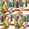 Corn Scallion Plushie Keychain Soft Stuffed Toy Pp Cotton Bag Charm Gift For Kids Decor