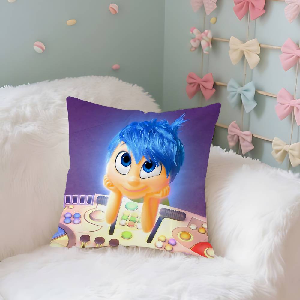 Movie IInsidesOOutCartoon Case Plush Fabric Soft Pillowcase Double Sided Print Cushion Cover Household Gifts