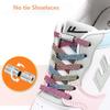 New Capsule Lock Shoelaces Without Ties Rainbow Elastic Laces Sneaker No Tie Shoe Laces Kids Adult Quick Flat Shoelace for Shoes