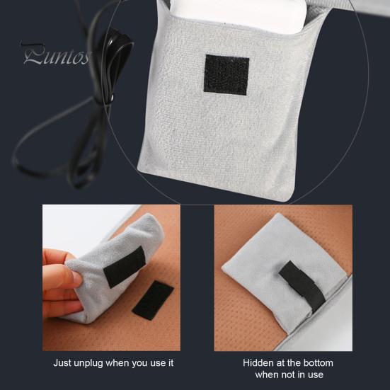 Подушка для сиденья с подогревом и 3 уровнями температуры, стираемая, с автоматическим выключением в течение 4 часов, зарядка через USB 5 В, для офиса, автомобиля, дома, подогреваемая подушка для стула