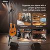 Aroma Portable Guitar Floor Stand with Neck Height Stable Compatible with Guitars and Basses Stand, Tripod-Style Auto-Lock Holder, One-Touch
