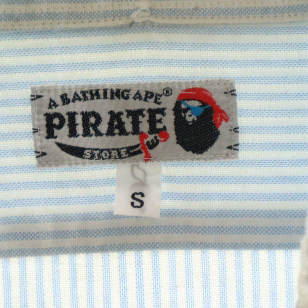 A BATHING APE stripe Long sleeve Button down shirt S Blue Men's Used