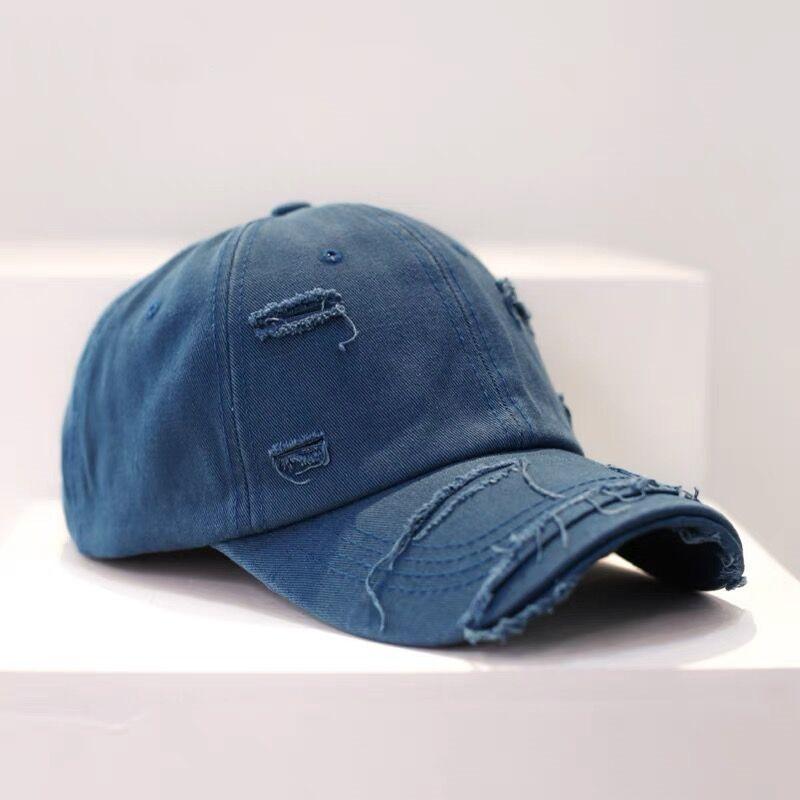 WoZhen Vintage Distressed Hats Soft Top Custom Cap Baseball Cap With Rips
