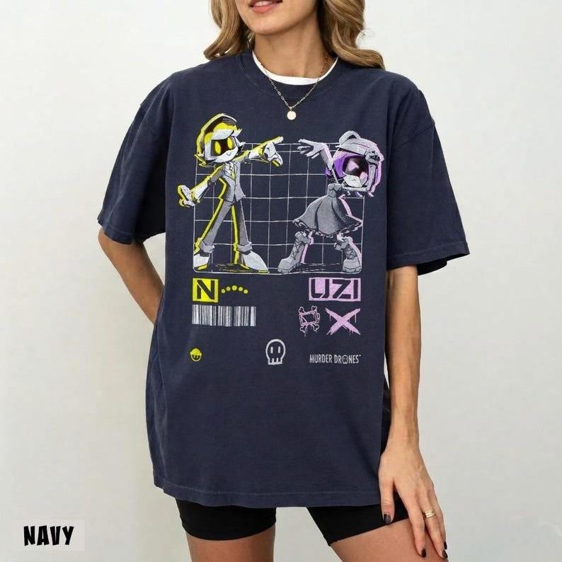 Murder Drones Uzi & N Shirt, Drone Animation Tshirt, Uzi Doorman T-shirt