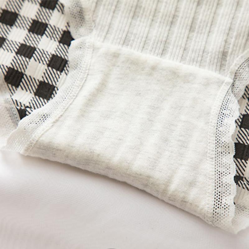 Japanese Lolita Bow Print Cute Girly Underwear Ladies Cotton Crotch Bag Hip Mid-waist Student Briefs