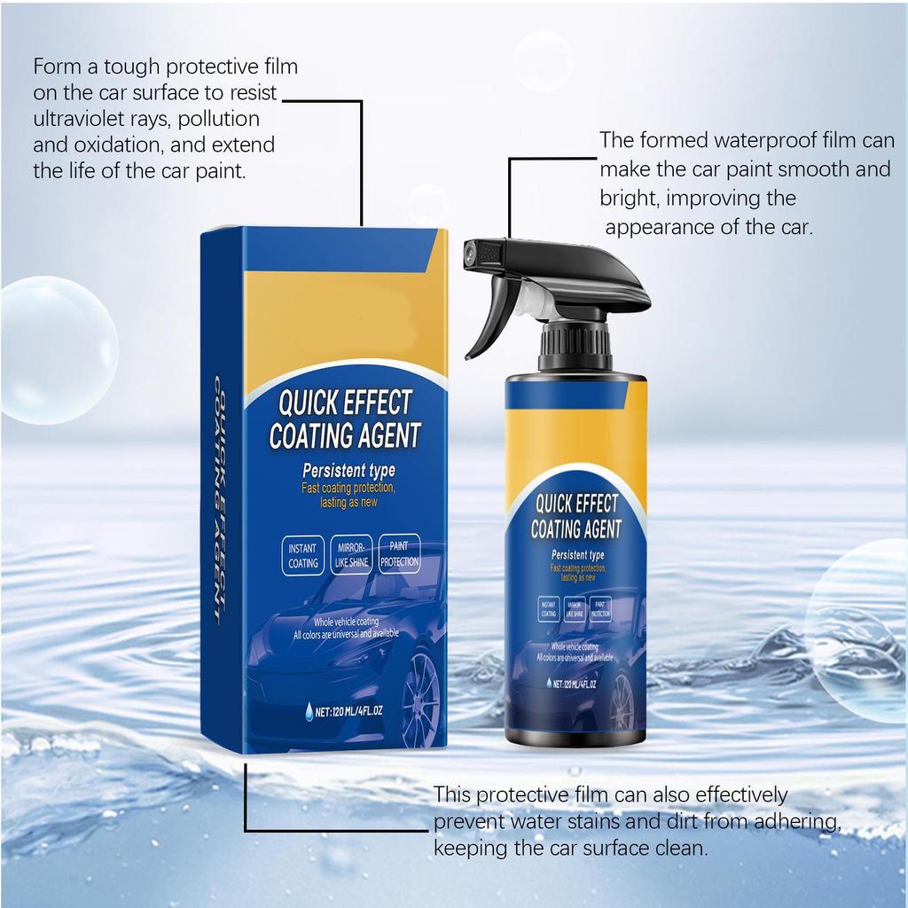 Спрей для покрытия автомобиля Спрей для специального ухода 120 мл Спрей для восстановления автомобильной краски Покрытие Воск для полировки Глазурь для обновления автомобиля Герметик