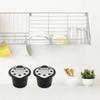 Pack Of 4 Refillable Coffee Pods Coffee Brewing Accessories Dishwasher Safe Espresso Pods with Stainless Steel Lid