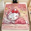 1 шт. Фланелевое одеяло с принтом мультфильмов Sanrio, Высокое качество, Для всех сезонов, Декор для дома, Тепло и уют, Идеально для рождественских подарков