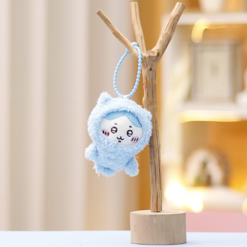 Rabbit Panda Keychain Cute Cartoon Girl Backpack Decorative Pendant Plush Doll