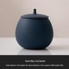 Beige Airtight Ceramic Tea Canister for Black, Pu-erh, Longjing Tea - Small, Moisture-Proof Storage Container