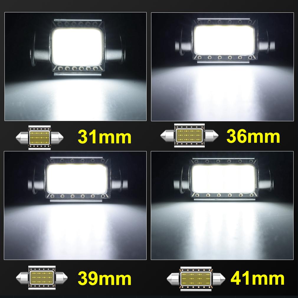 2 шт. C5W COB LED C10W автомобиль 31 мм 36 мм 39 мм 41 мм Canbus гирлянды лампы для чтения лампа для чтения авто интерьерный купол номерной знак автомобиля лампа на двери багажника 6500K белый