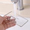 Stainless Steel Non Perforated Soap Box Bathroom Creative Soap Box Soap Rack Kitchen Wall Mounted Drain Rack