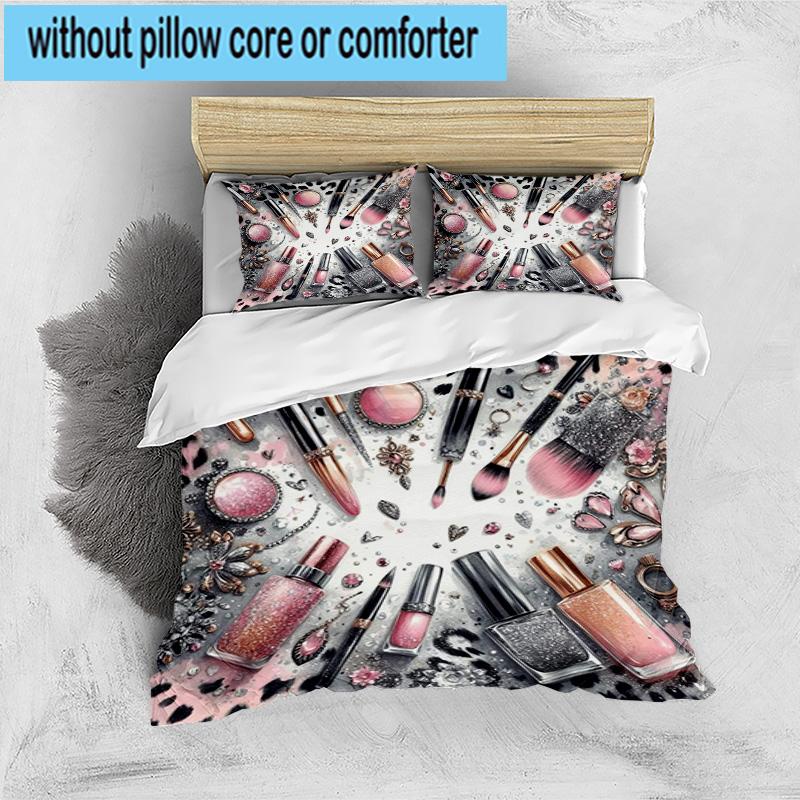 Hair Styling Essentials 3pcs Bedding,Including 1pc Duvet Cover And 2pcs Pillowcases Perfect for Christmas,Ideal for Bedroom, Dormitory