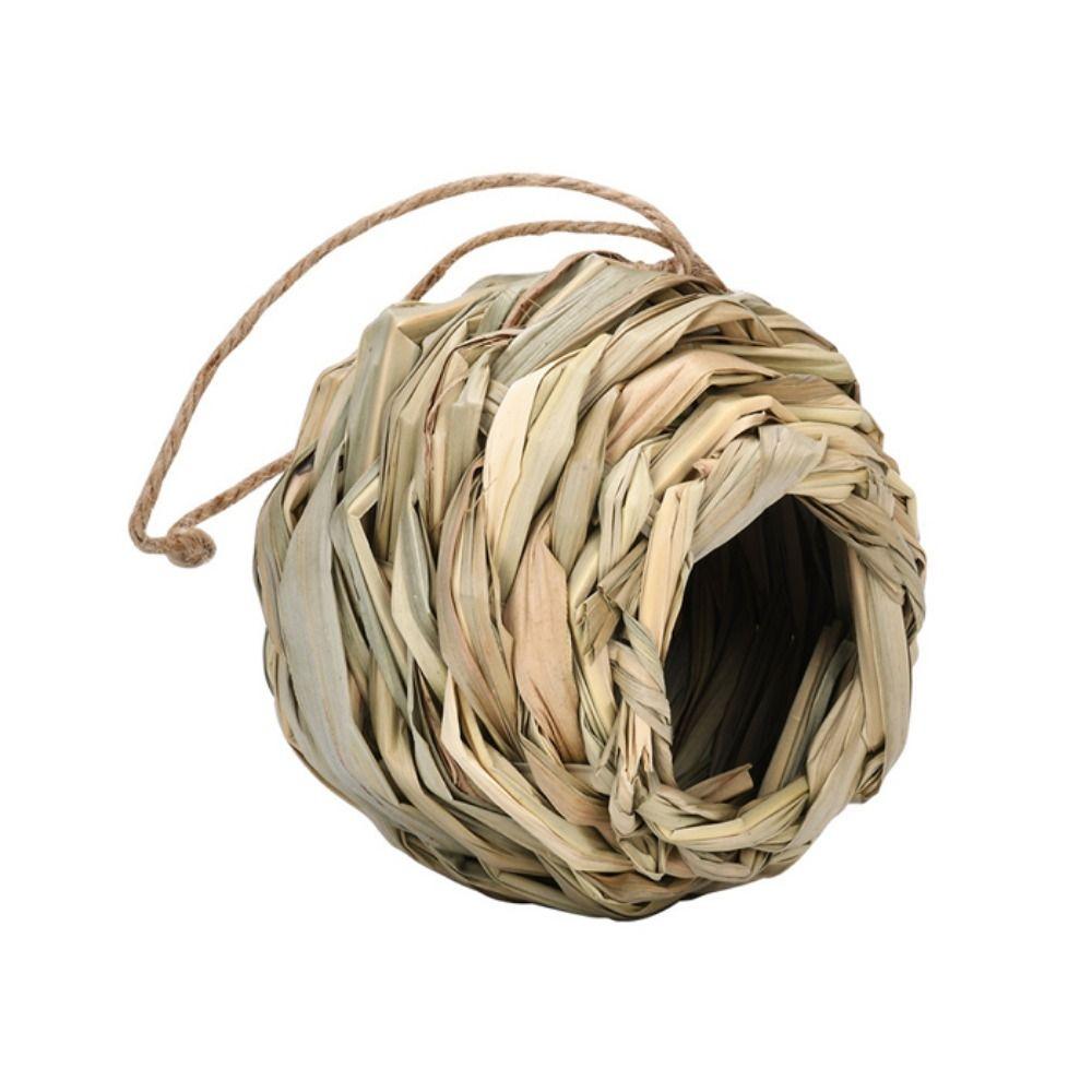 Ручная работа Плетеное из травы птичье гнездо Декоративный домик для колибри Подвесное гнездо для колибри Дом Уличный
