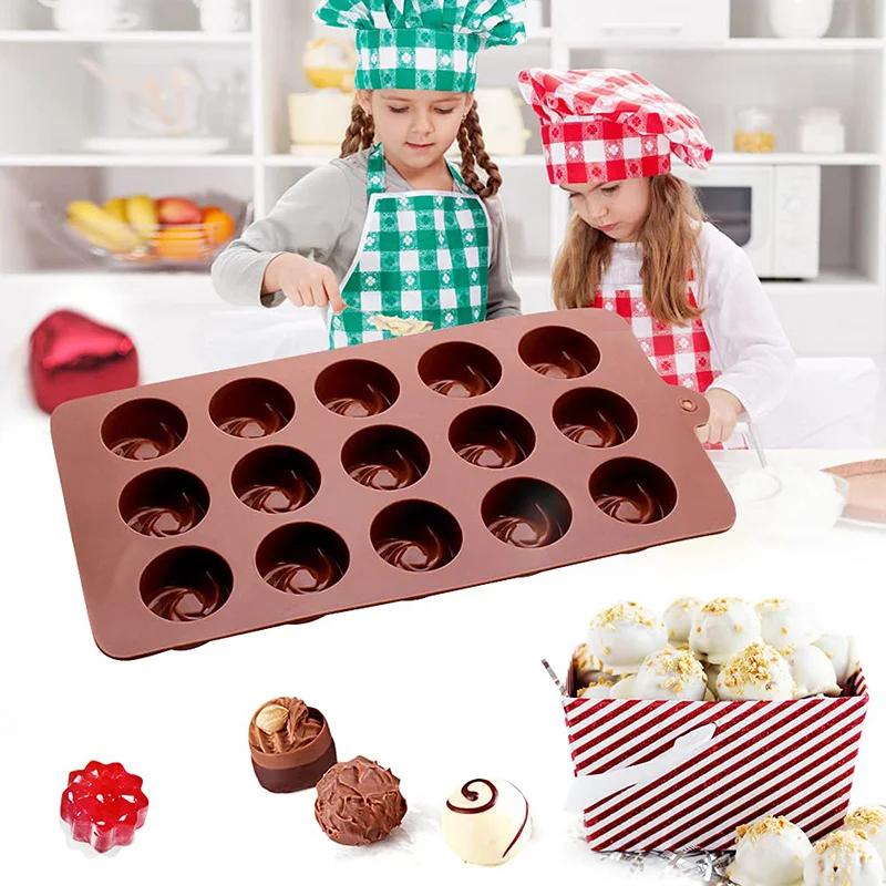 4/6 Pack Chocolate Flower Molds Reusable Silicone Cake Chocolate Candy Fondant Mold Durable Rose Floral Mould for Baker Butter