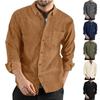 Men's Casual Loose And Fashionable Lapel Solid Color Sporty Long-sleeved Men's Button-down Corduroy Shirt Top